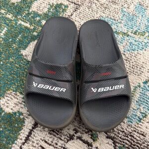 Bauer Hockey / Oofos Gray Slide Sandals